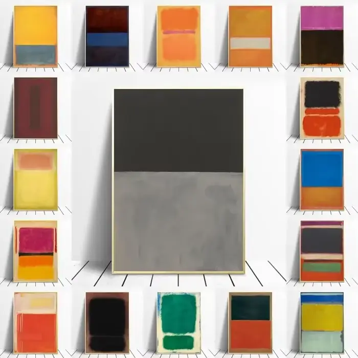 Marque Rothko inspiré couleur abstraite toile Art scandinave peinture impressions pour décoration murale Art de la maison
