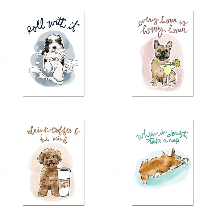 Happy Hour Art Prhonneur, Animal Art Posters, Pet Art Signs, Clicks Signs