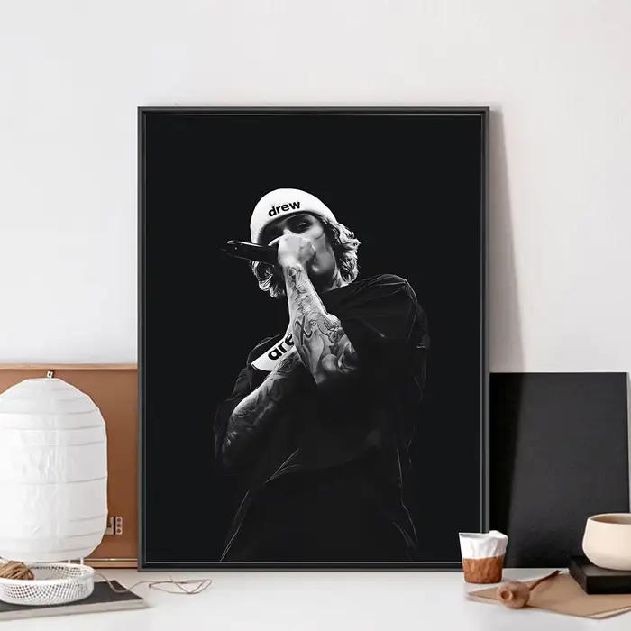 Affiche sans cadre de J-Justin B-Bieber, en papier kraft, pour bar, club, peinture artistique murale