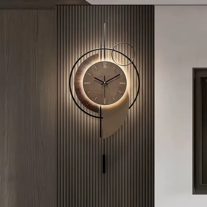 Horloge murale haut de gamme 2025 nouveau modèle avec lumières