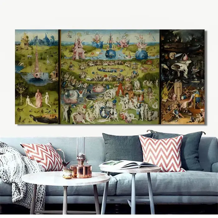 Peinture à l'huile du jardin des délices terrestres