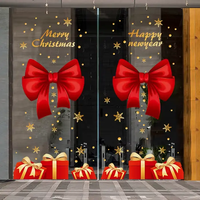 Autocollants muraux joyeux noël pour fenêtre