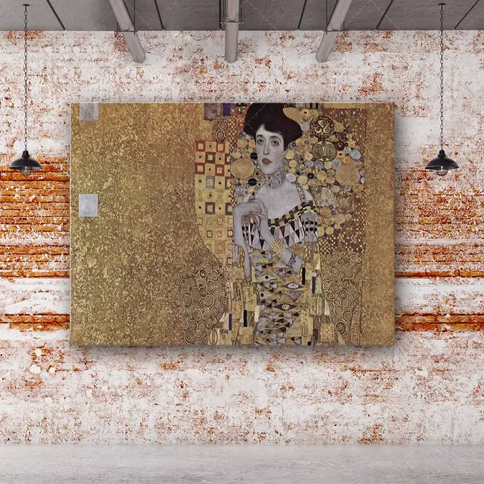Adele Bloch Portrait Art Canvas Poster, Par GustAbility Klimt Art Canvas, Mural Decoration Poster
