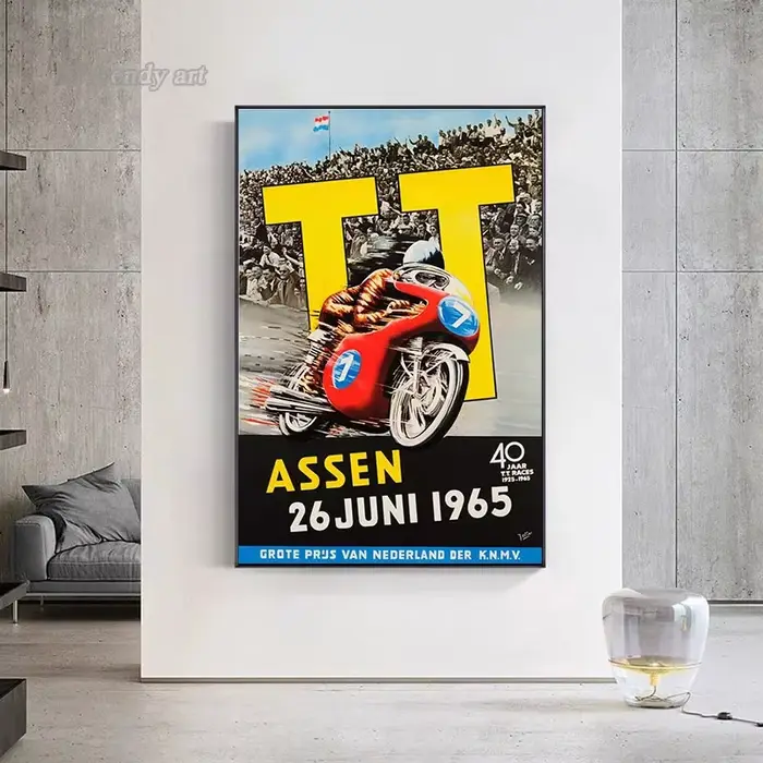Affiches de championnat du monde de courses de motos Vintage 24 heures