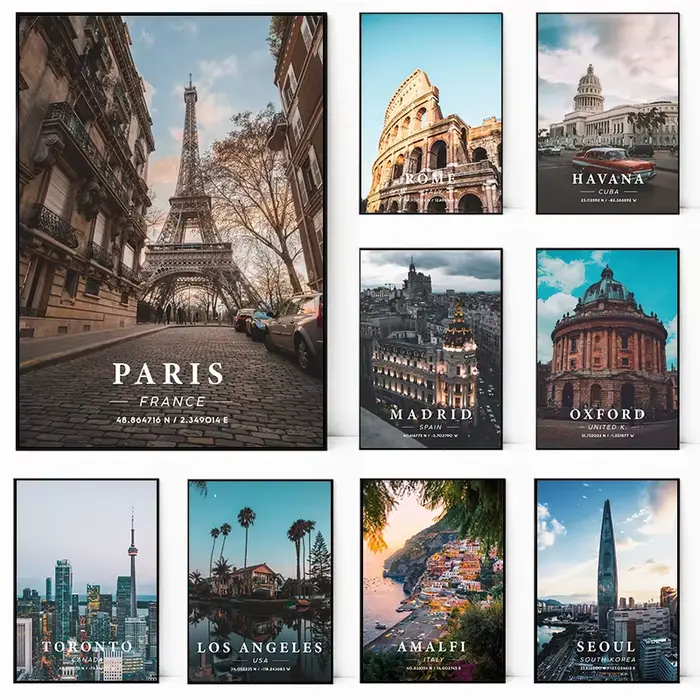 Affiches et impressions sur toile de paysages de Paris