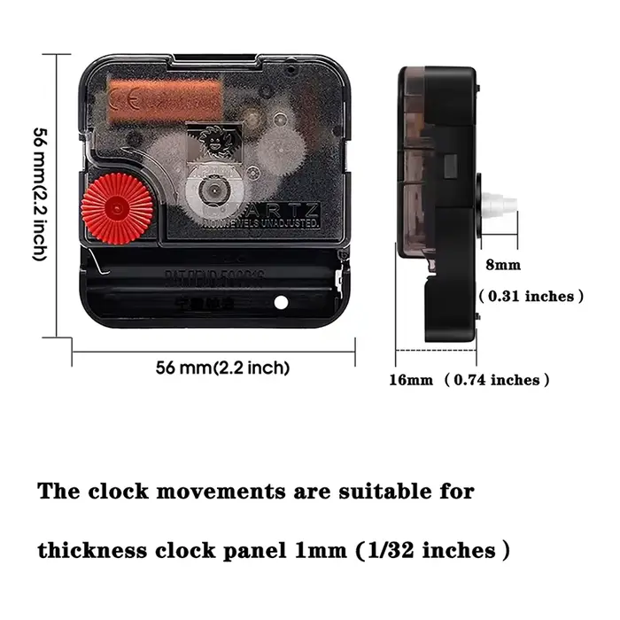 ⭐   Mécanisme d'horloge DIY SUN 12888, accessoire d'horloge, mouvement à quartz silencieux, axe de p
