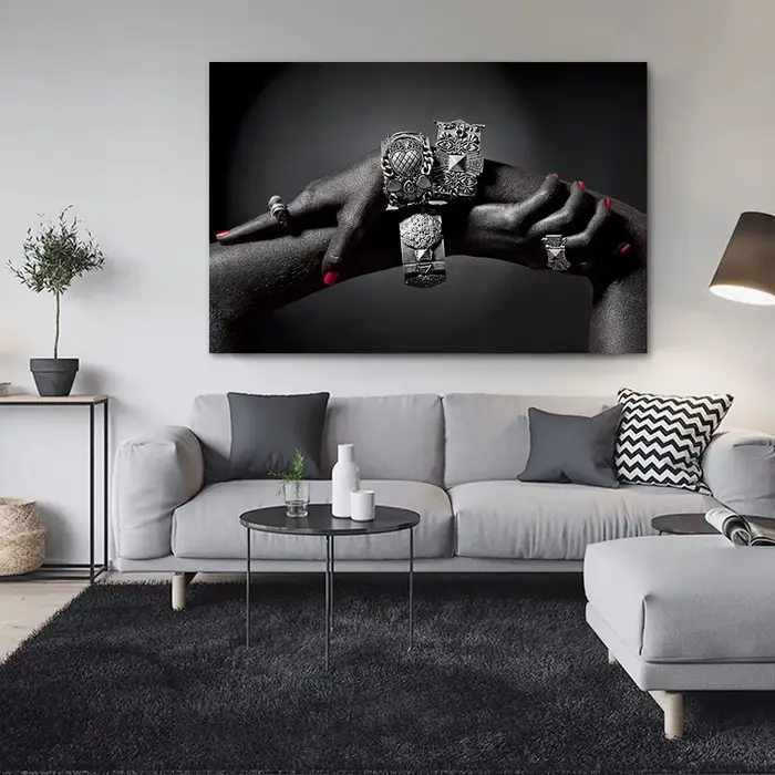 Affiche de peinture sur toile d'art africain