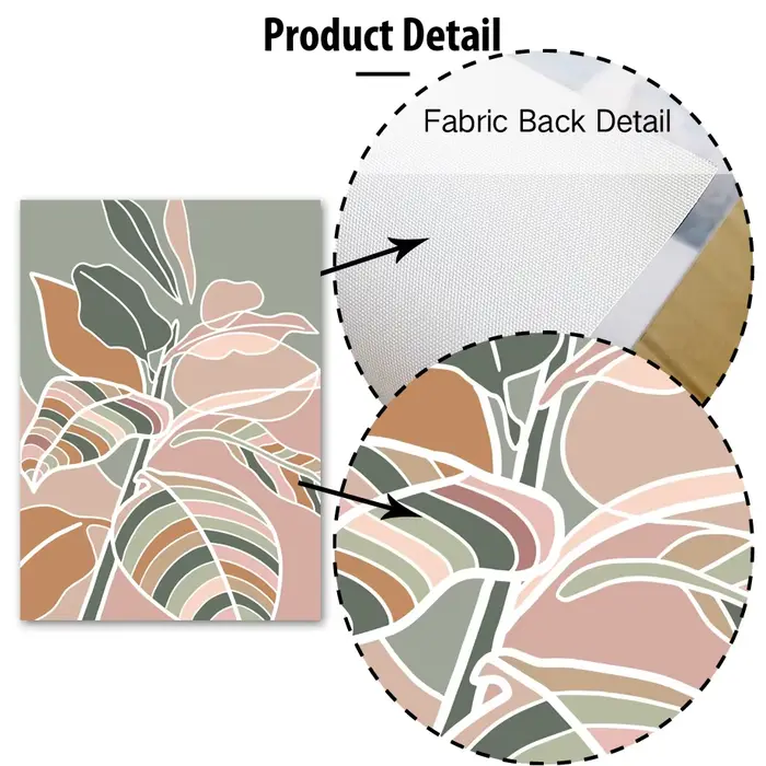 Affiches et impressions abstraites HD de feuilles et fleurs colorées scandinaves, peinture sur toile, décoration murale pour la maison, la chambre à coucher et le salon