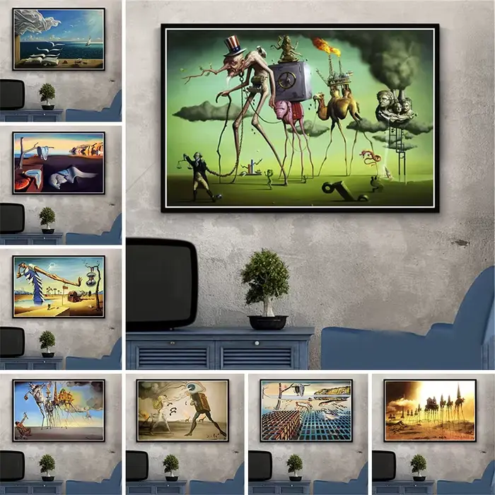 Peinture sur toile de Salvador Dali surréalisme pour la décoration de la maison