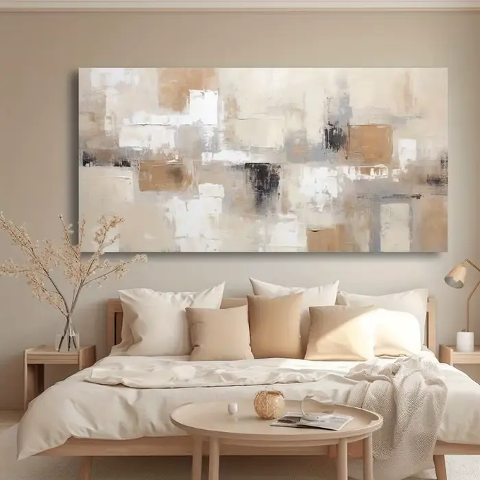 Grand Art mural sur toile abstrait moderne
