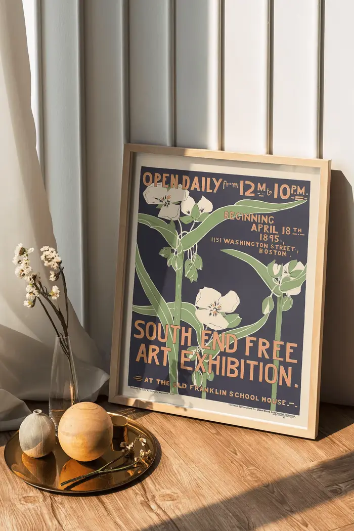 Affiche Art Nouveau, affiche d'exposition Vinage