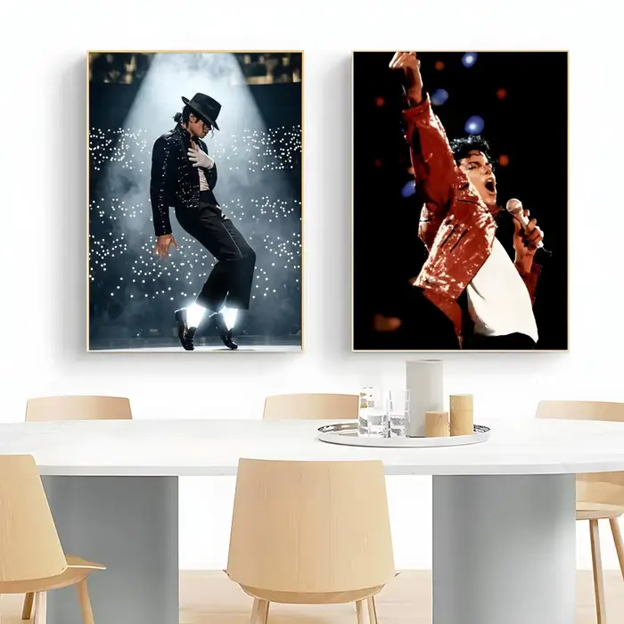 Affiche murale du chanteur légendaire MJ Michael Jackson