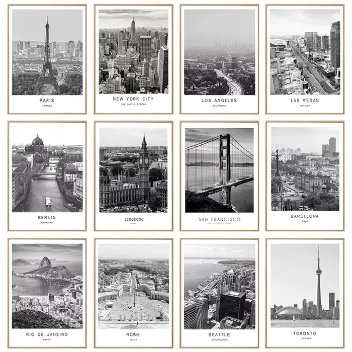 Toile de peinture en noir et blanc