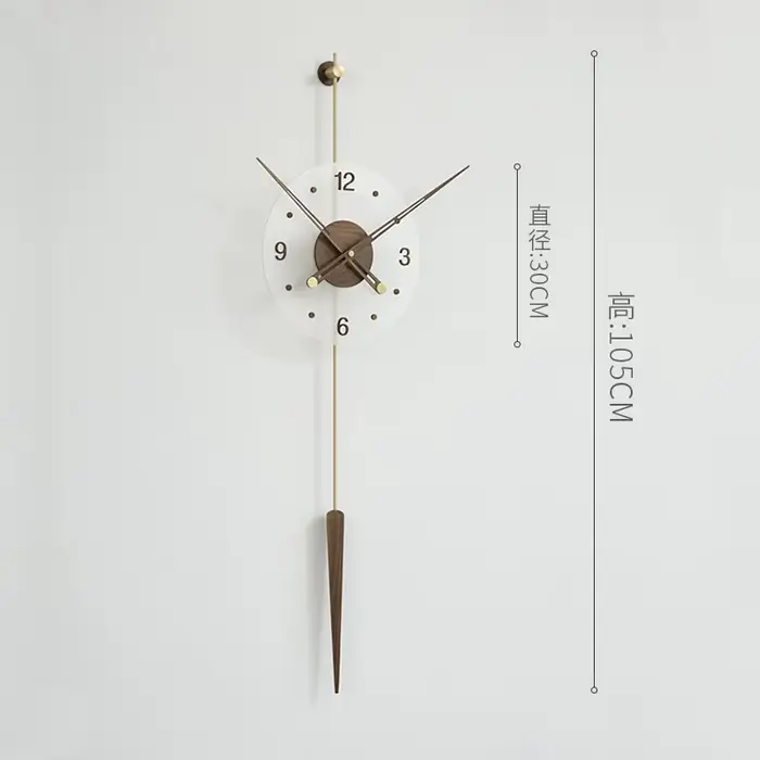 Horloge Murale Simple et Luxueuse, Style Italien, Esthétique Créative, Mécanisme de Mouvement de Hor