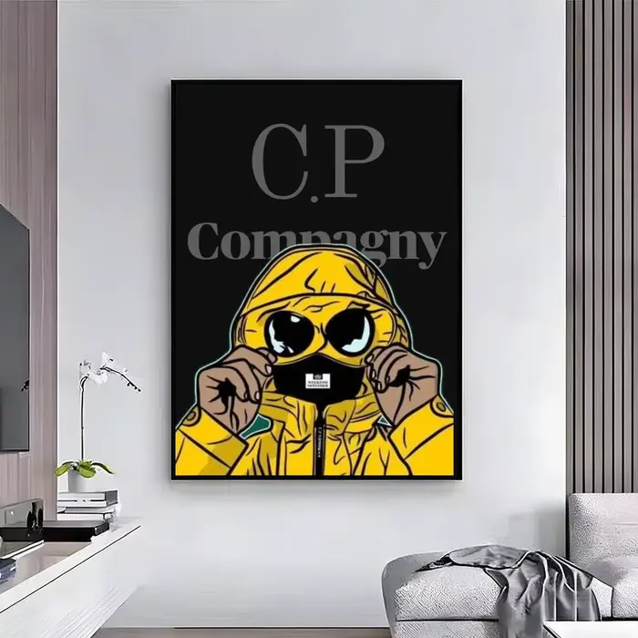 fashion brand CP. Company Poster HD Self-Adhesive Waterproof Wall Art Easy to Apply Multi-Scene Deco