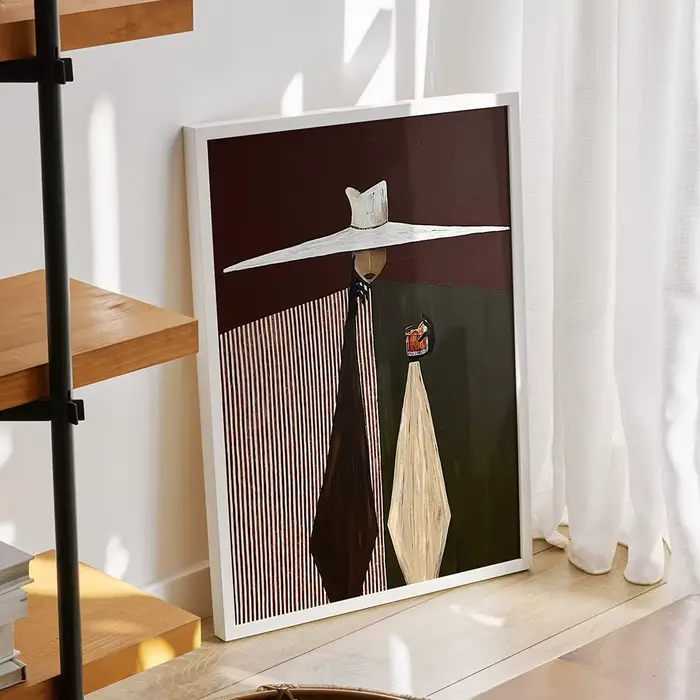 Impression d'art de portrait de femme moderniste