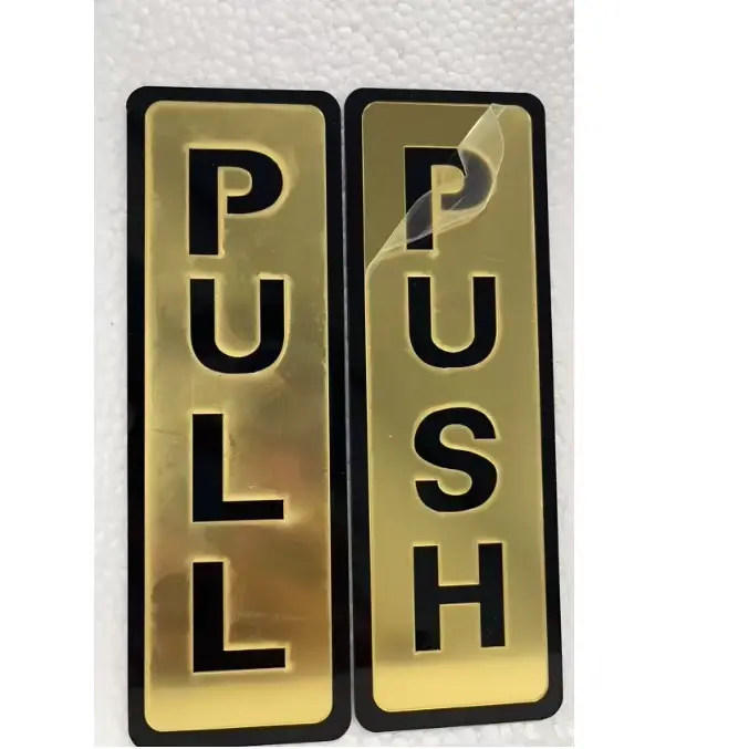 Autocollant 3D Miroir Coulissant pour Fenêtre et Porte, Autocollant Logo Acrylique 2 Couches pour Po