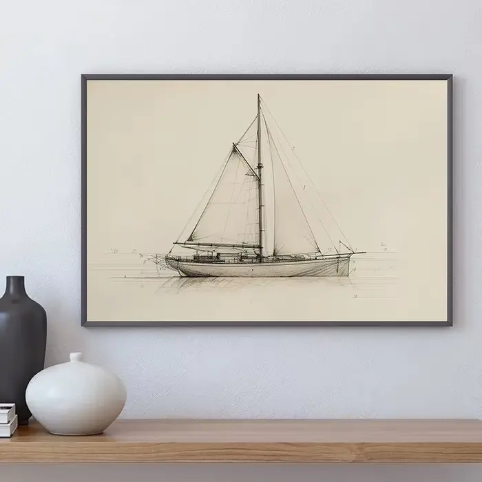 Affiche d'art vintage sur toile imprimée