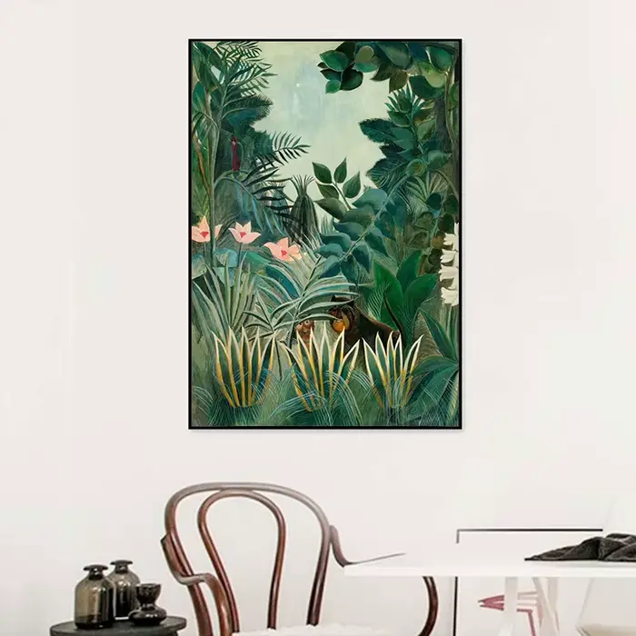Henri Rousseau célèbre peinture exotique forêt Jungle affiche toile