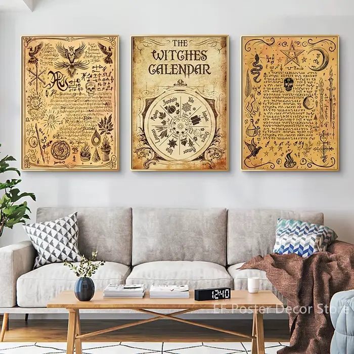 Affiche de sorcellerie médiévale