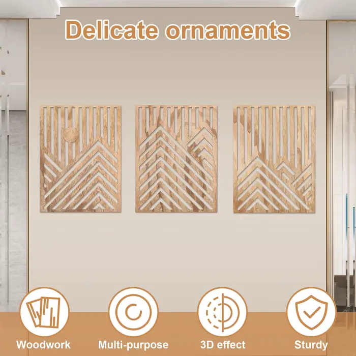 Sculpture murale en bois