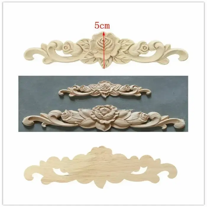 Applique de meubles en bois sculpté