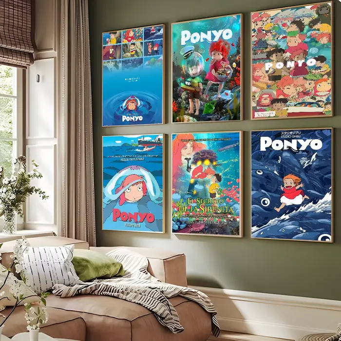 Affiches de dessin animé Studio Ghibli p-ponyo