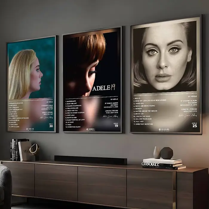 Chanteur Adele affiche HD Art collant mur étanche maison salon Bar décoration