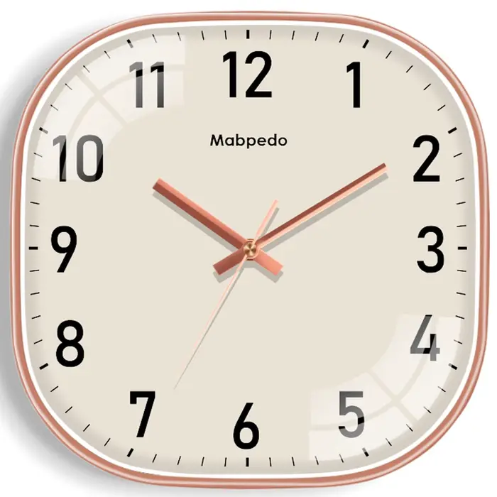 Horloge murale carrée à Quartz, cadran Beige élégant, noir clair, numérique moderne, décoration de b