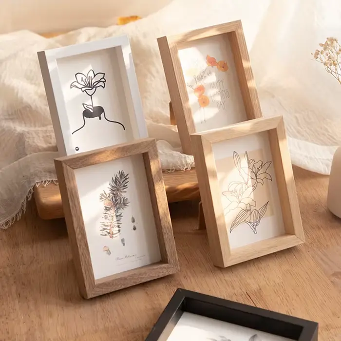 Cadre Photo en bois, boîte d'ombre