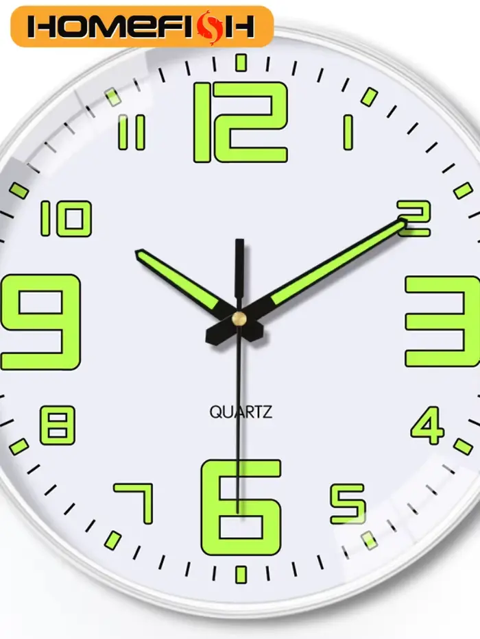 Horloge murale lumineuse de 8 pouces