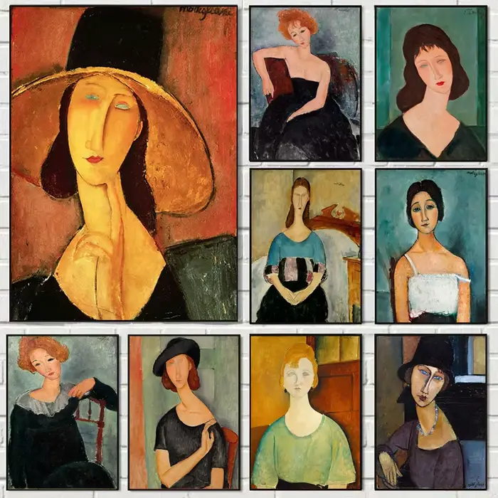 Affiches de peinture sur toile Amedeo Modigliani, impressions d'art mural, décoration de la maison, salon, classique