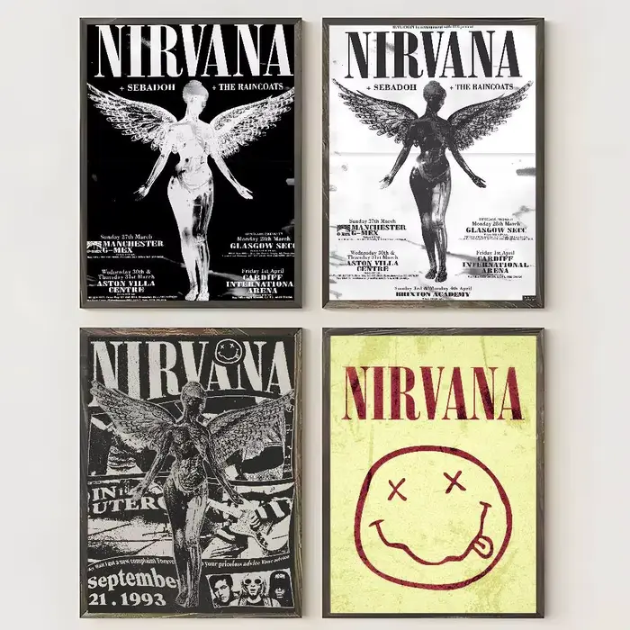 Affiche de groupe de Rock A-N-Nirvana