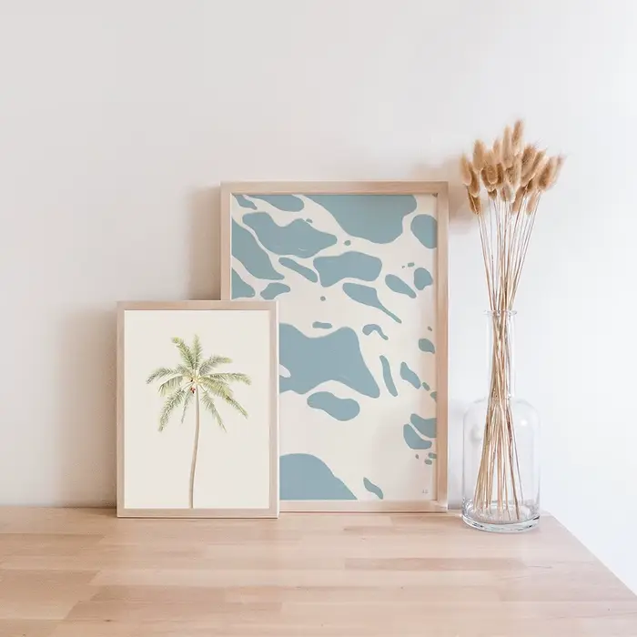 Peinture sur toile abstraite de vague
