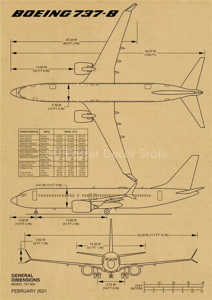 Affiche Vintage de Structure d'avion