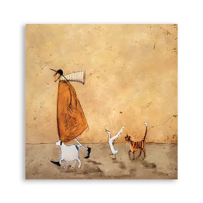 Affiche minimaliste de paysage scandinave coloré Vintage, peinture sur toile abstraite pour animaux 