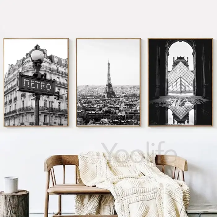 Affiche de photographie de paysage de ville de France