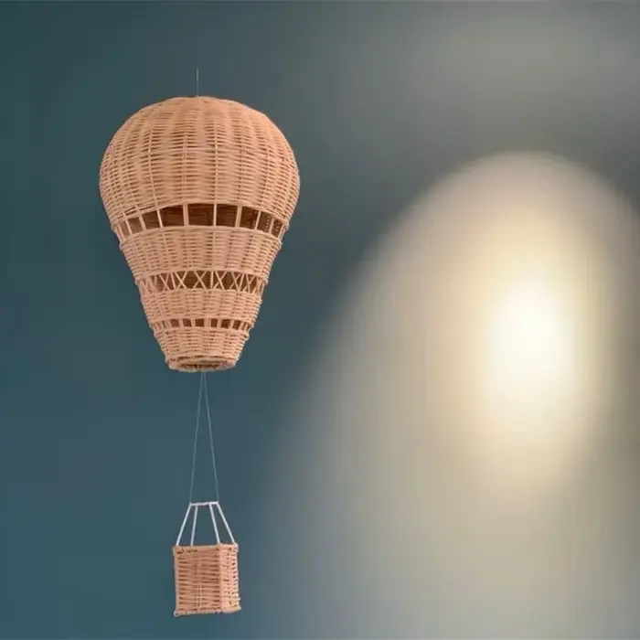 Décor de ballon à Air chaud en rotin tissé à la main