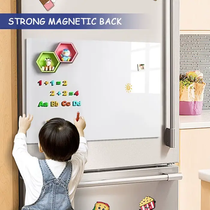Autocollant de tableau blanc magnétique comprenant un marqueur, gomme magnétique, tableau effaçable à sec mural, Surface effaçable amovible pour enfants, bureau, maison