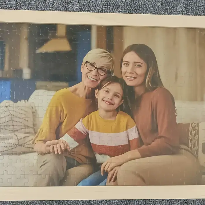 Puzzle en bois personnalisé avec cadre