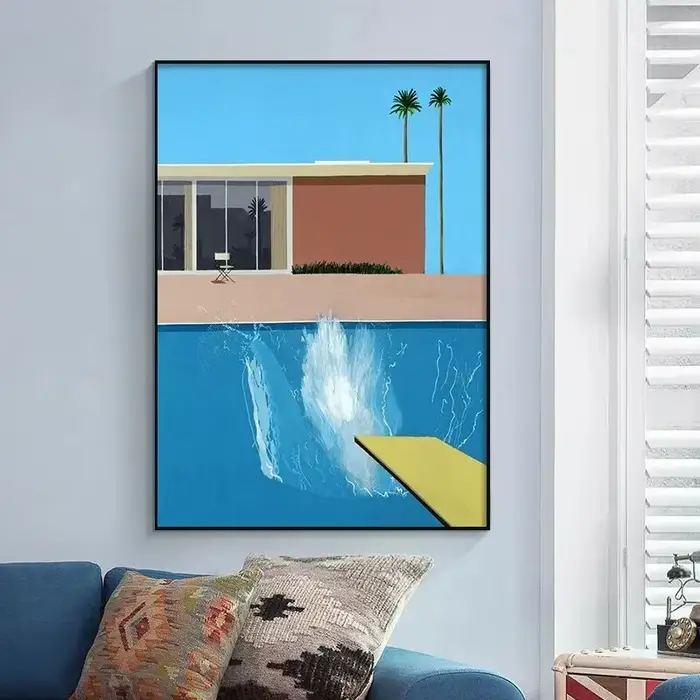 Affiches sur toile d'exposition de David Hockney