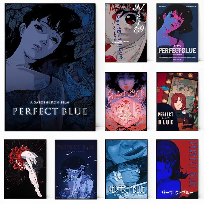 Toile bleue parfaite, affiche de film d'horreur d'anime japonais
