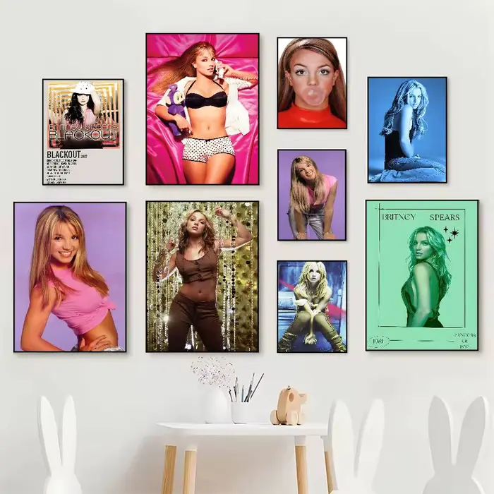 Affiche HD autocollante imperméable Singer B-Britney Spears S