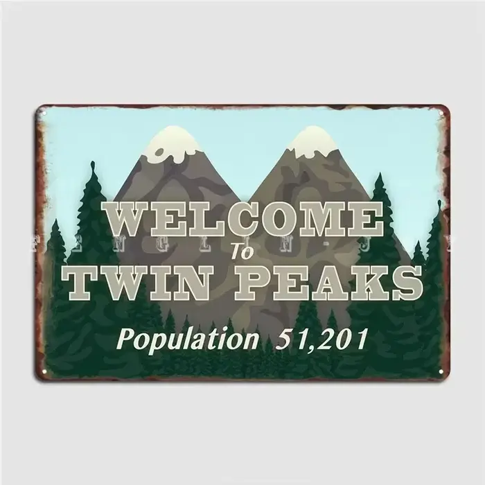 Affiche de Plaque métallique de bienvenue à Twin Peaks