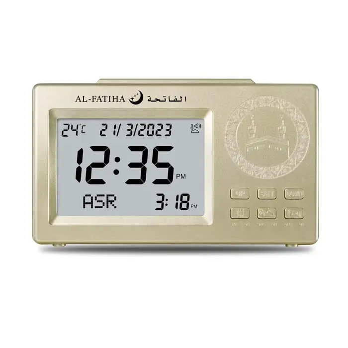 Horloge numérique LED Azan, Horloge murale musulmane islamique élégante, Rappel de prière Adhan, Ala