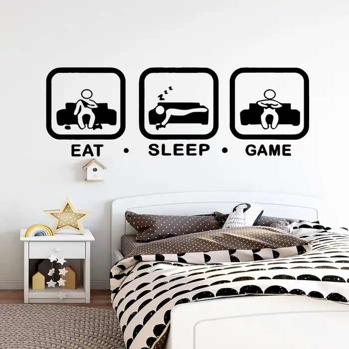 Créer Gamer autocollant Mural vinyle papier peint