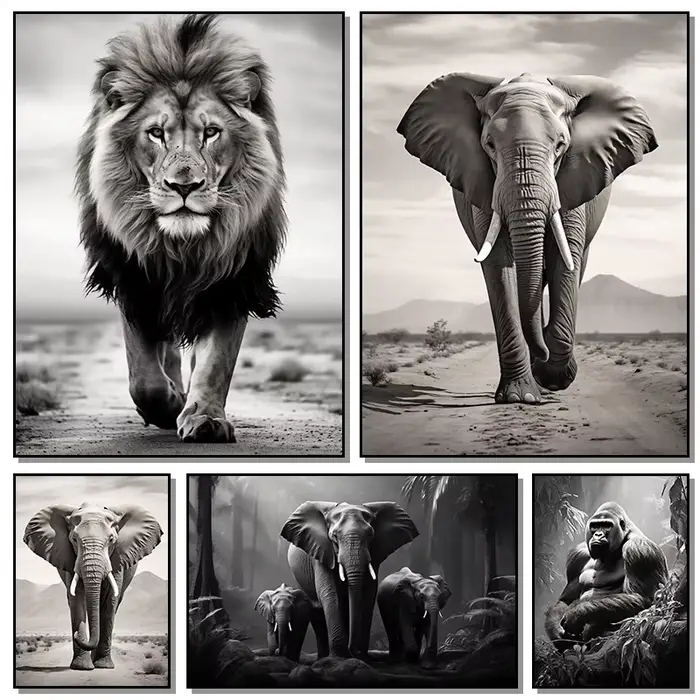 Peintures sur toile de lion