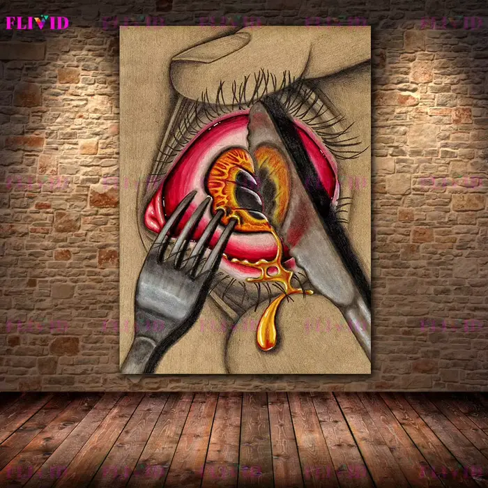 Impressions d'art gothique sur le thème des yeux étranges