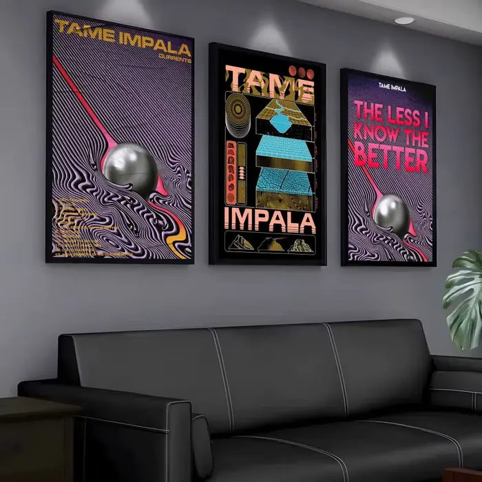 Affiche T-tame Impala, autocollant mural moderne en papier PP