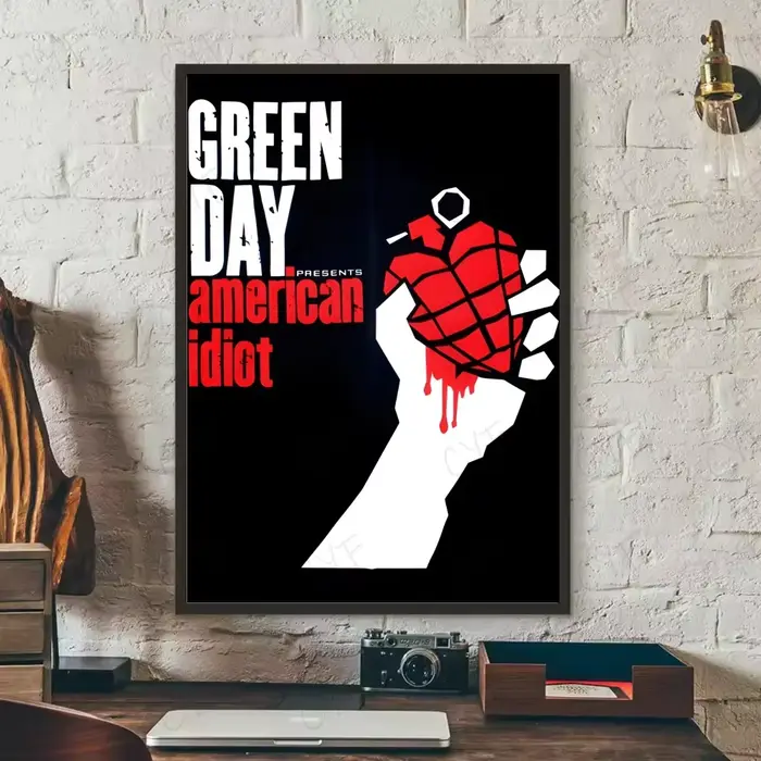 Affiche Vintage du groupe de Rock du jour vert, rétro, toile et imprimés esthétiques, tableau d'art